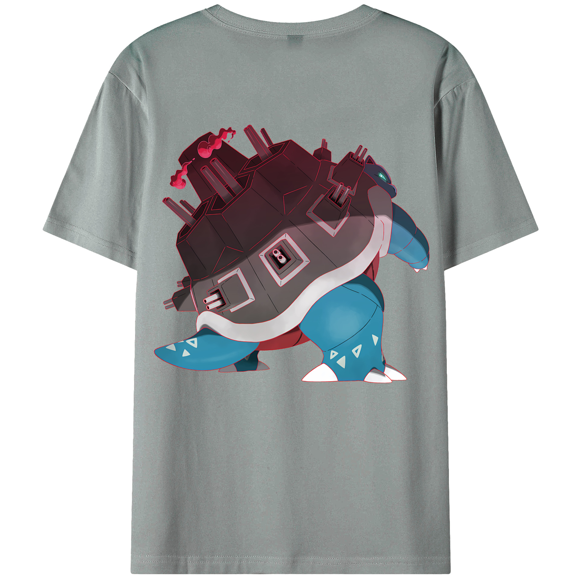 （画像用） ポケットモンスター Pokémon 綿100％ メンズ半袖Tシャツ（バックプリント） 通気性